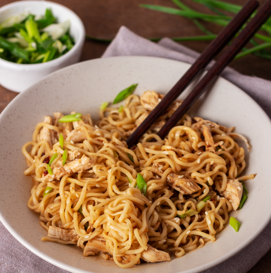 Shredded Chicken Peanut Chili Noodles