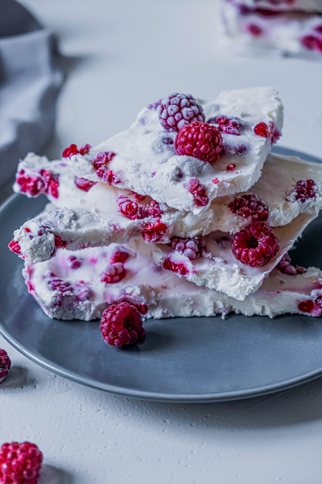 Chewy Raspberry Yogurt Bark